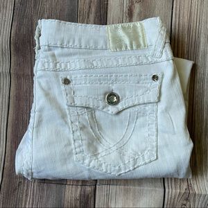 LA Idol white denim crops size 13